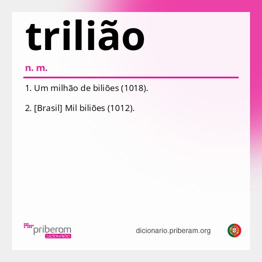 Significado de trilião