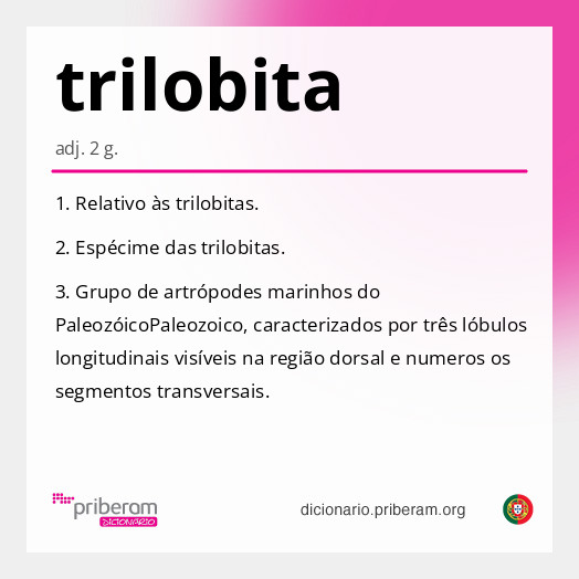 Significado de trilobita