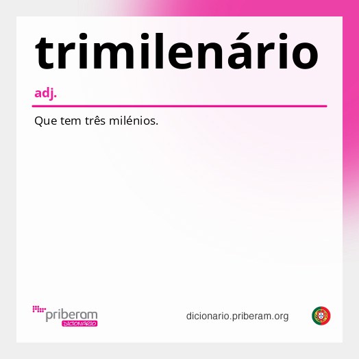 Significado de trimilenário