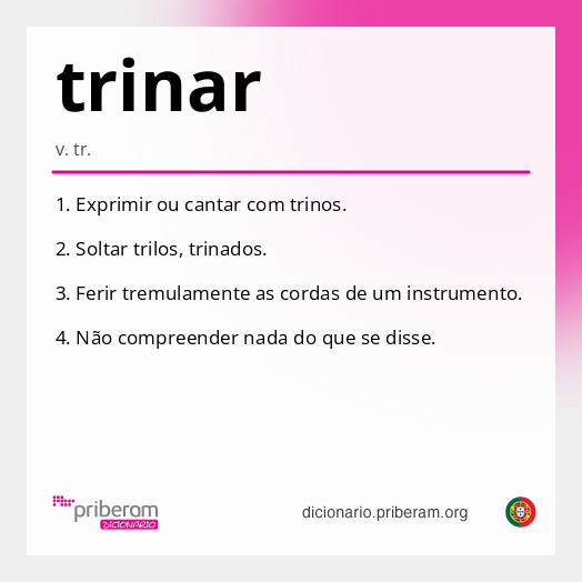 Significado de trinar
