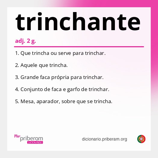 Significado de trinchante