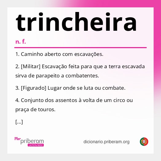 Significado de trincheira