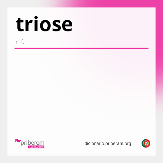 Significado de triose