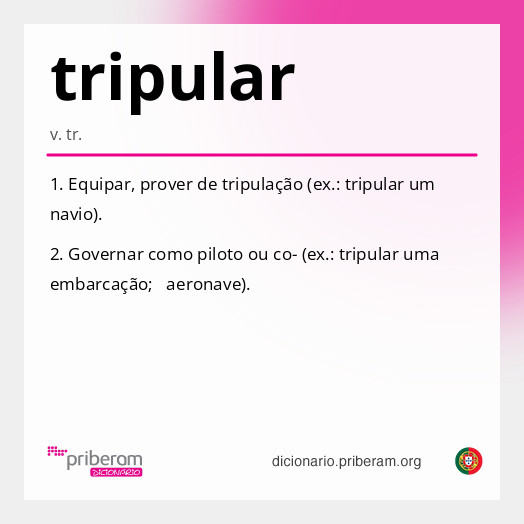 Significado de tripular