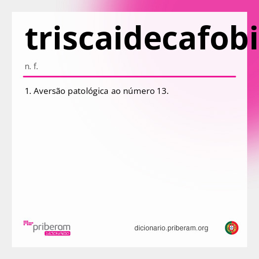 Significado de triscaidecafobia