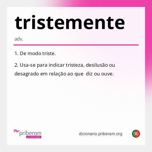 Significado de tristemente