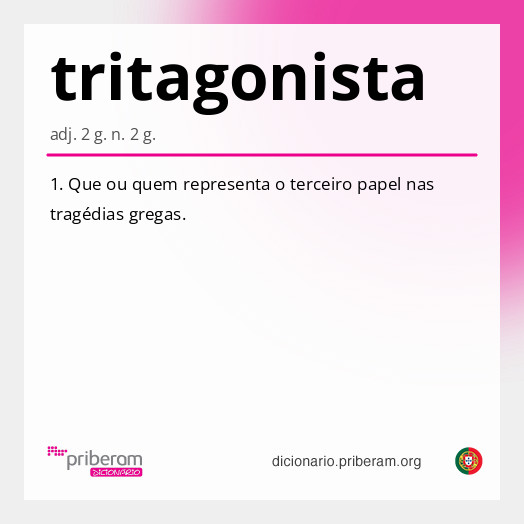 Significado de tritagonista