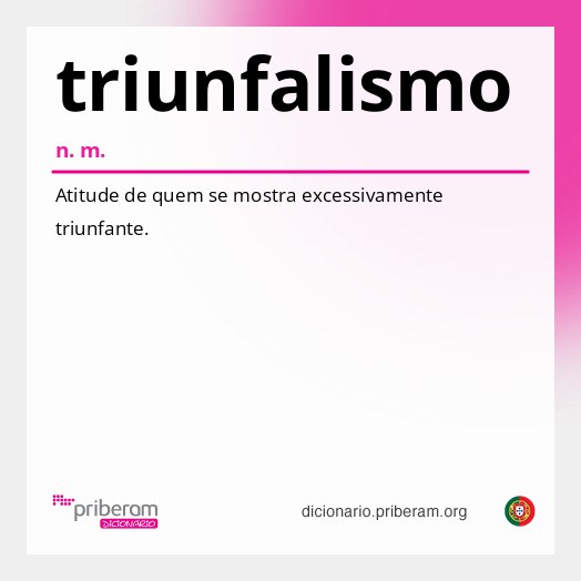 Significado de triunfalismo