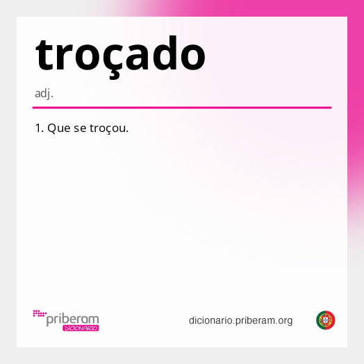 Significado de troçado