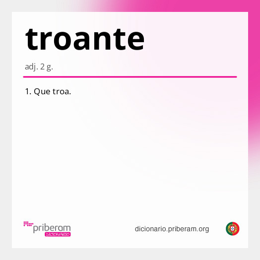 Significado de troante