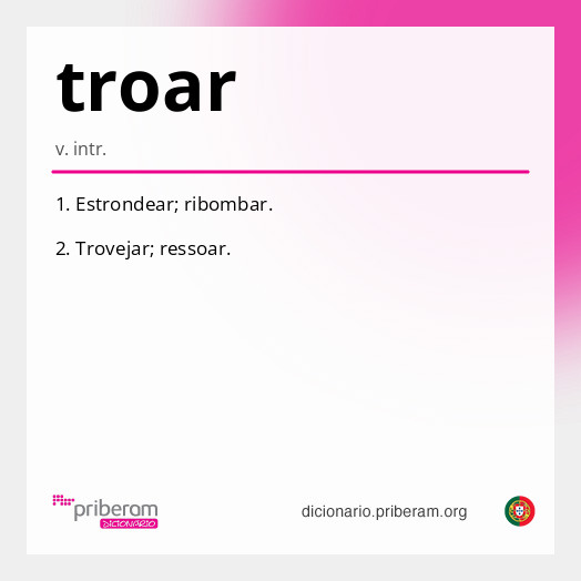 Significado de troar