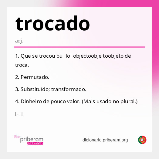 Significado de trocado