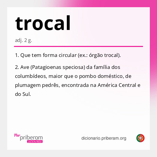 Significado de trocal