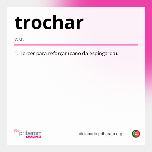 Significado de trochar