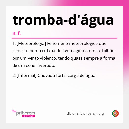 Significado de tromba-d'água