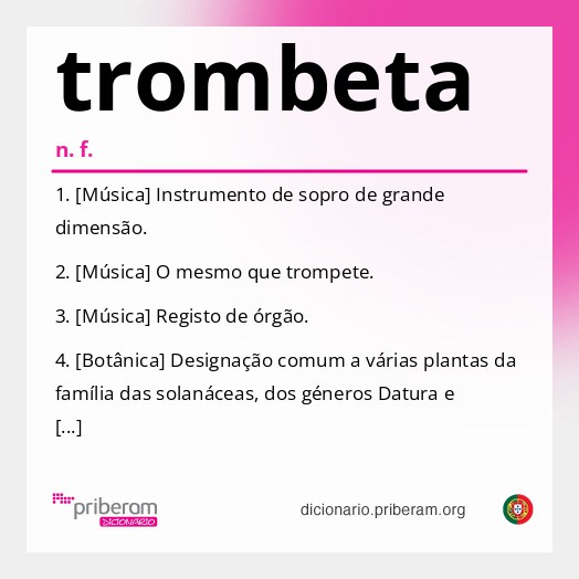 Significado de trombeta