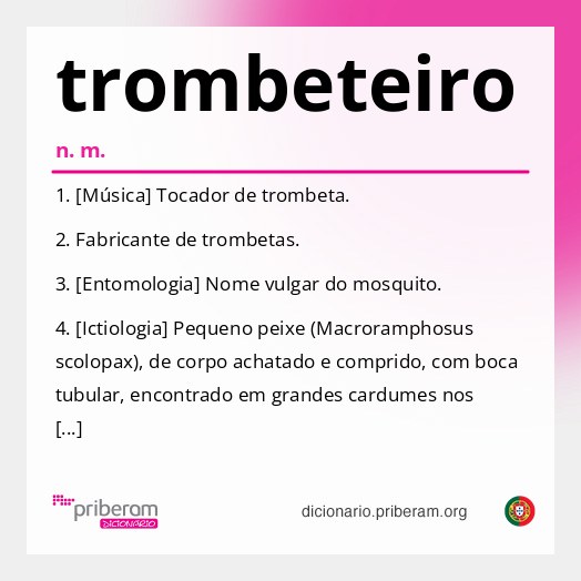 Significado de trombeteiro