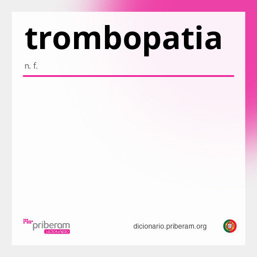 Significado de trombopatia