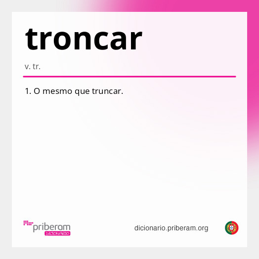 Significado de troncar