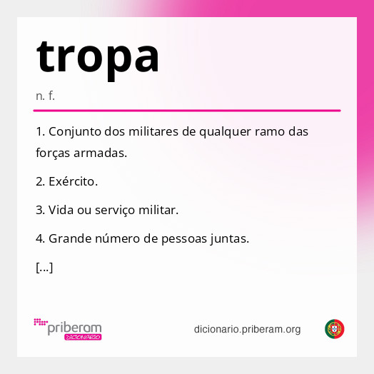 Significado de tropa