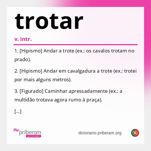 Significado de trotar
