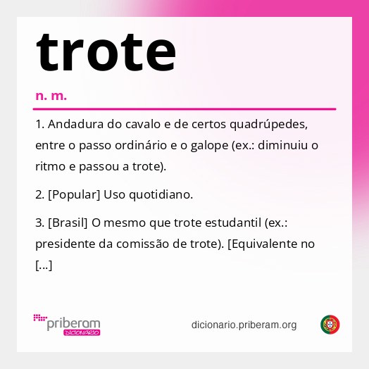 Significado de trote