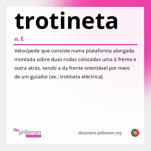 Significado de trotineta