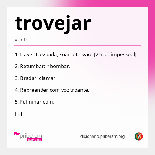 Significado de trovejar