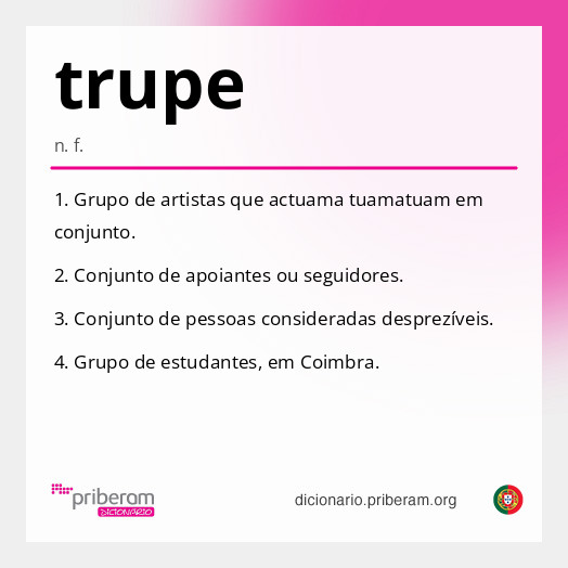Significado de trupe