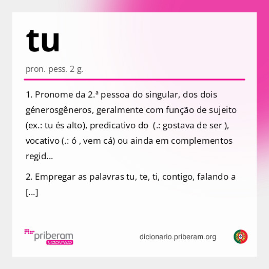 Significado de tu