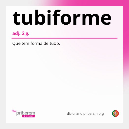 Significado de tubiforme