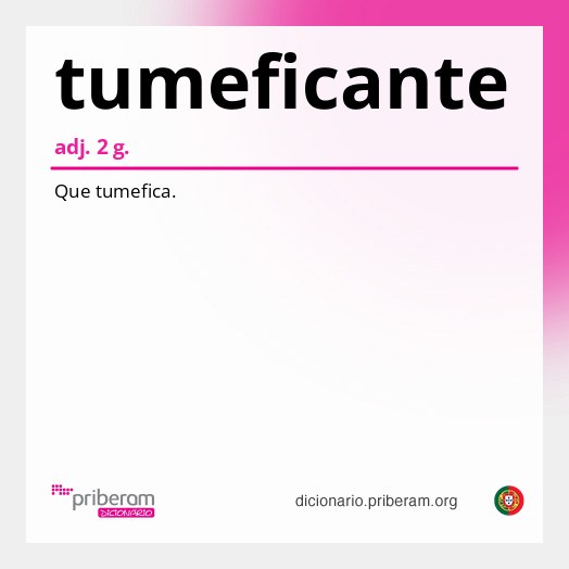 Significado de tumeficante