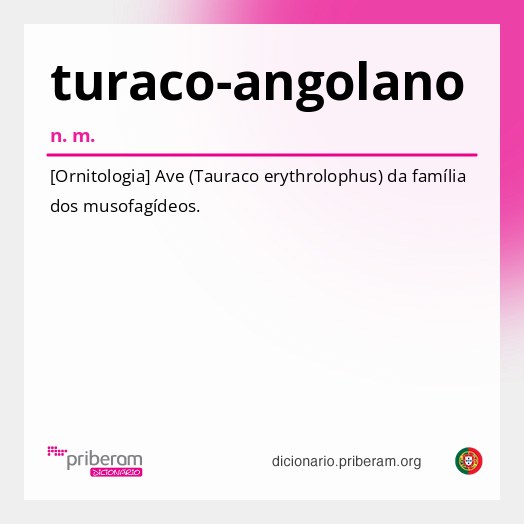 Significado de turaco-angolano