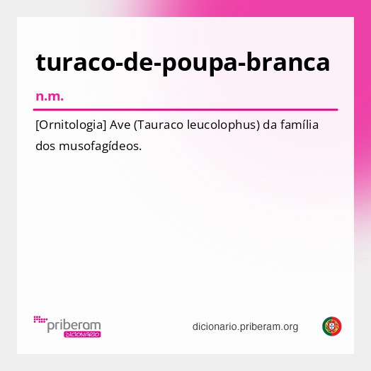 Significado de turaco-de-poupa-branca