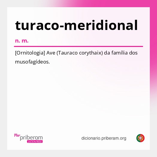 Significado de turaco-meridional