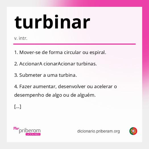 Significado de turbinar