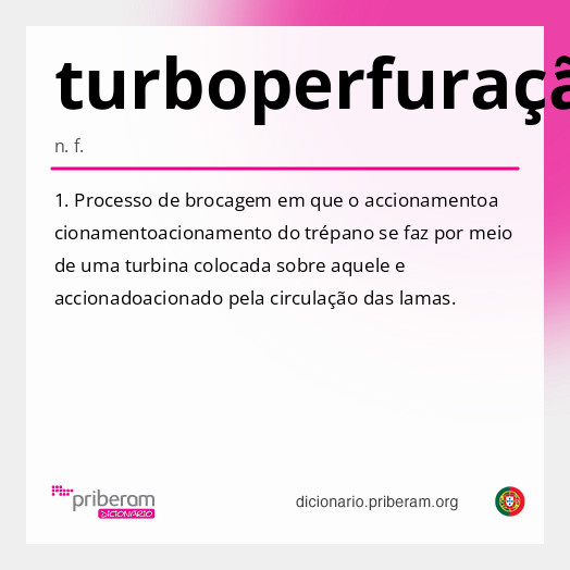 Significado de turboperfuração