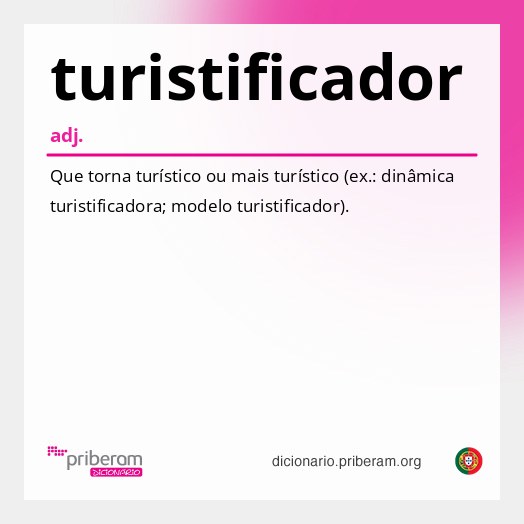 Significado de turistificador