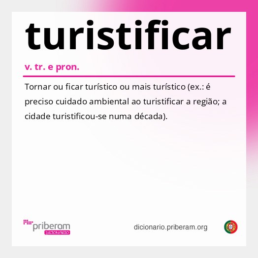 Significado de turistificar
