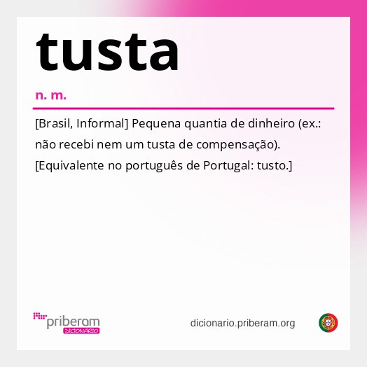 Significado de tusta