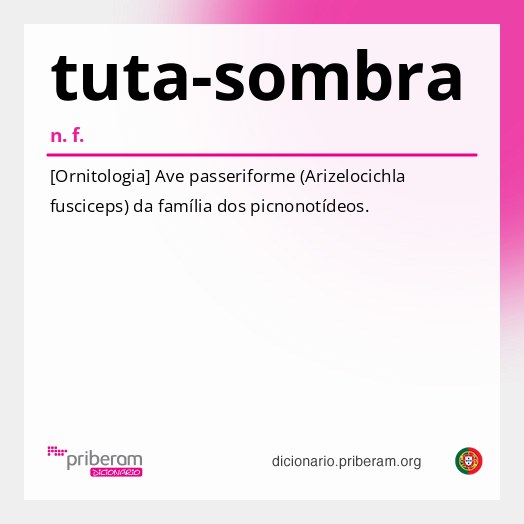Significado de tuta-sombra