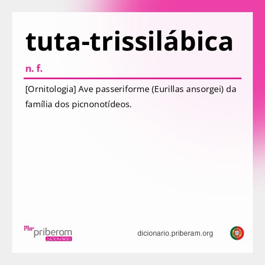 Significado de tuta-trissilábica