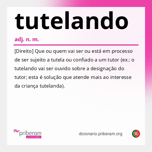 Significado de tutelando