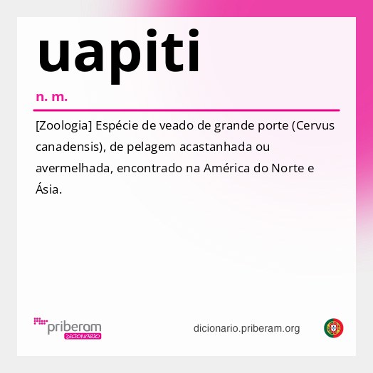 Significado de uapiti