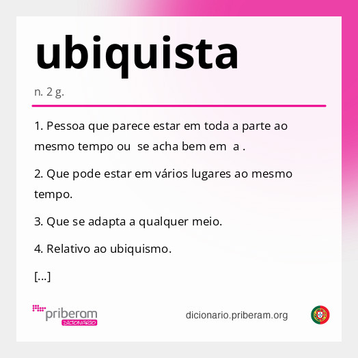 Significado de ubiquista