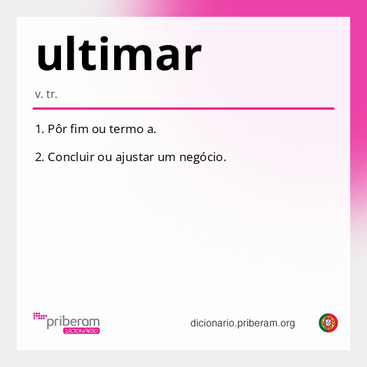 Significado de ultimar