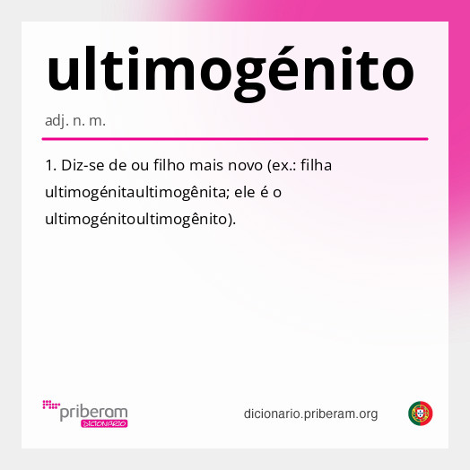 Significado de ultimogénito