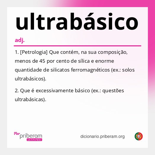 Significado de ultrabásico
