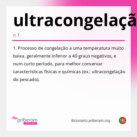 Significado de ultracongelação