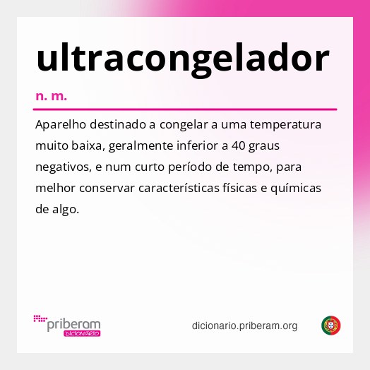 Significado de ultracongelador